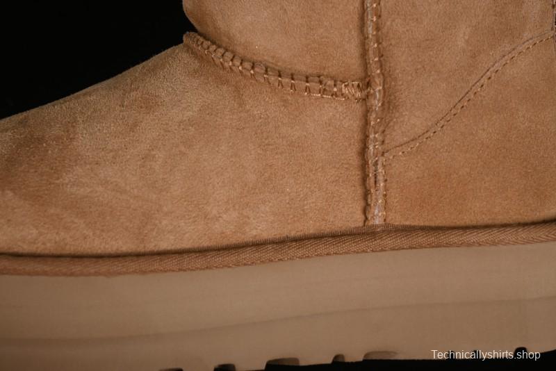 UGG Classic Ultra Mini Platform 3CM Wool Short Boots with TREADLITE Outsole - 1135092