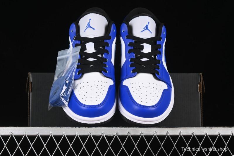 Nike Air Jordan 1 Low Retro Basketball Shoes White Blue - 553558-124