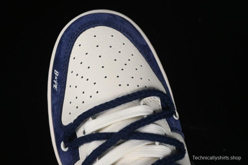 Nike SB Dunk Low BAPE Collaboration - Strap Multi-Color Grey Swoosh Anniversary Custom Low-Top Casual Sneakers - SJ2068-278