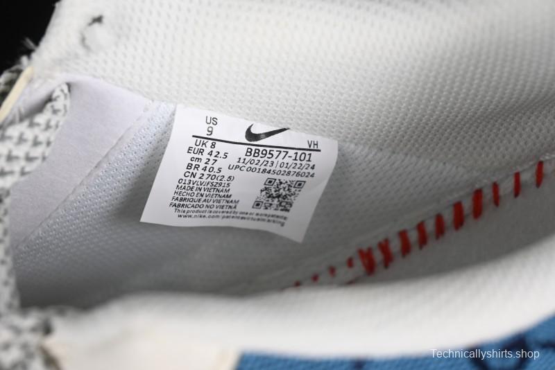 Nike Air Force 1 '07 Low Gucci Collaboration - Blue Floral Print Casual Sneakers - BB9577-101