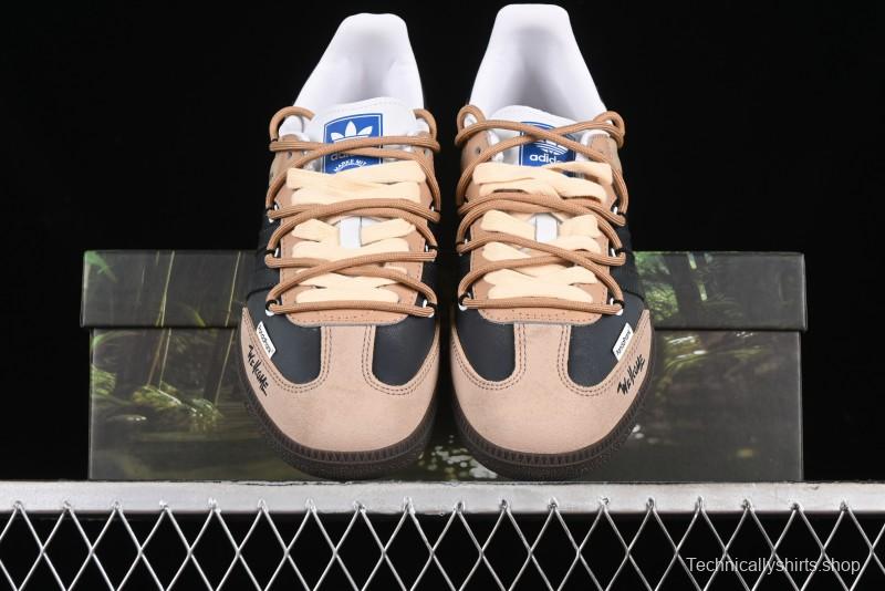 Adidas Originals Samba OG Low-Top Casual Sneakers with Panda Prank Retro Design - IG1025