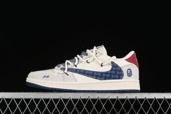 Nike Travis Scott x Fragment Design x Air Jordan 1 Low OG SP AJ1 Bape Collaboration - SJ0086-133