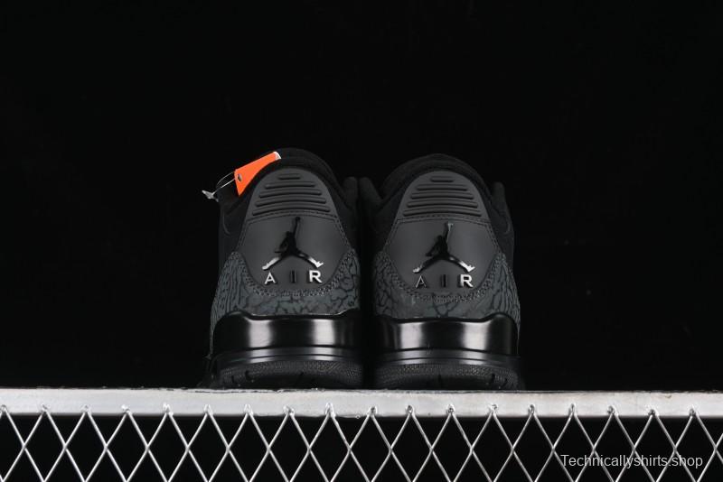 Nike Air Jordan 3 Retro Basketball Shoes in Midnight Black - CT8532-001