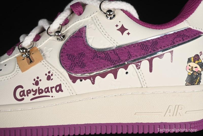 Nike Air Force 1 '07 Low x Capybara "Flute Blowing Boy" Casual Lace-Up Sneakers - LV0506-660