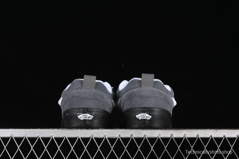 Vans Knu Skool Dark Grey Black Sole Versatile Casual Slip-Resistant Cushioned Platform Sneakers - VN000D22PWT