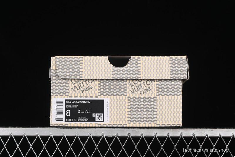 Nike SB Dunk Low LV Collaboration - Light Blue Denim Print Anniversary High-End Custom Low-Top Casual Skate Shoes - XB3802-359