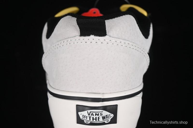 Vans Knu Skool Low Top Retro Casual Vulcanized Sneakers in Grey Black - VN000CZUVA3