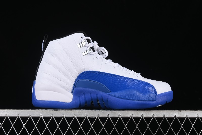 Nike Air Jordan 12 Retro Basketball Shoes in White and Blue - CT8013-140