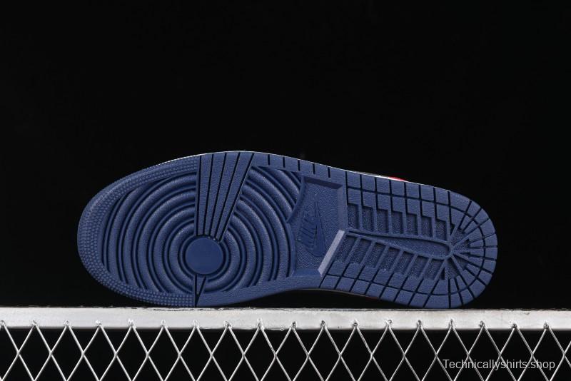 Nike Air Jordan 1 Low OG "Howard University" Casual Sneakers with Blue Toe and Red Heel - HQ2993-100