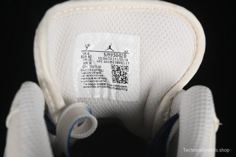 Nike Air Jordan 1 Low Supreme Collaboration - Deep Blue Two-Tone Sole Retro Basketball Shoes - SJ9950-020