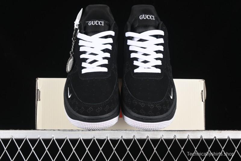 Nike Air Force 1 '07 Low Gucci Bear Collaboration - Midnight Black Low-Top Casual Sneakers - KK1988-007