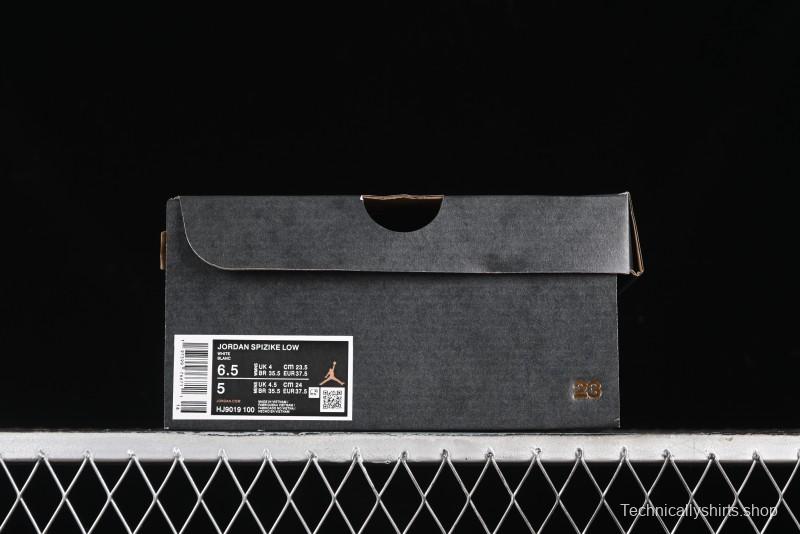 Nike Jordan Spizike Low Casual Shoes with Cracked Leather Design - HJ9019-100
