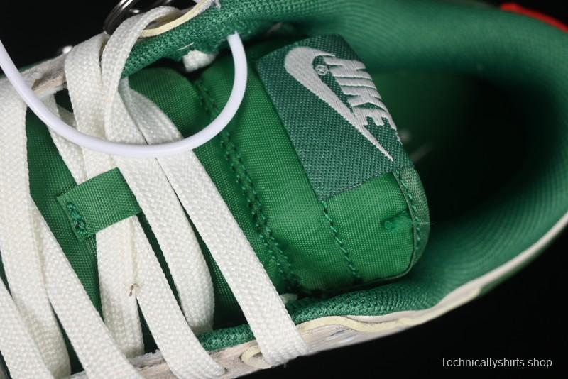 Nike SB Dunk Low Gucci Collaboration - Custom Patchwork Green Swoosh Anniversary Edition Low-Top Casual Skate Shoes - KK1688-053