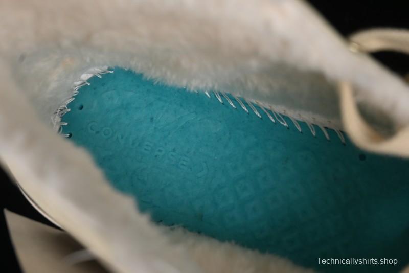 Converse Chuck 1970s Winter Waterproof Leather High-Top Sneakers with Gold Eyelets and Fleece Lining - A12443C