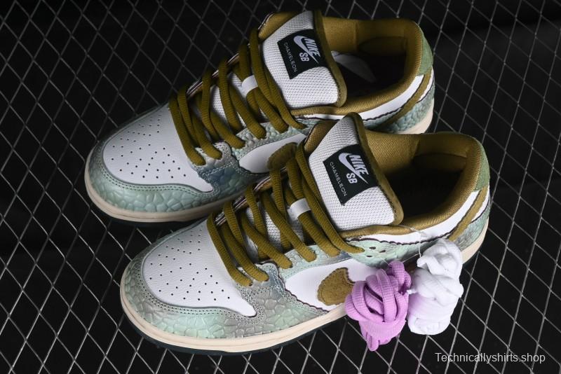 Nike Alexis Sablone x SB Dunk Low Reptile SB Low Top Casual Skate Shoes - HJ3386-300