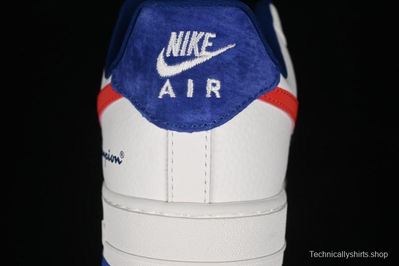 Nike Air Force 1 '07 Low Champion Collaboration - Blue White Red Low-Top Casual Sneakers - KK1988-002