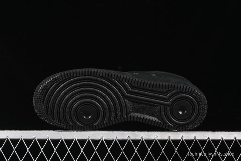 Nike Air Force 1 '07 Low LV Custom All Black Casual Sneakers - 315122-101