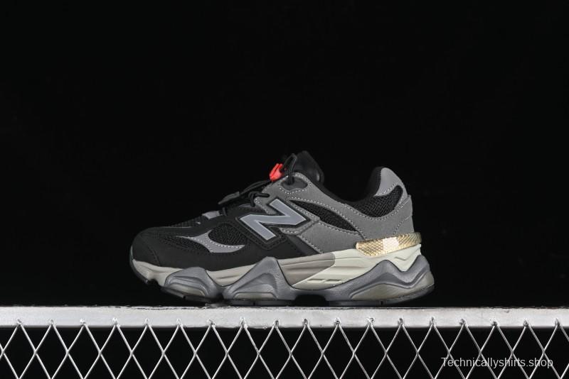 New Balance 9060 Series Hook and Loop Kids Sneakers - PV9060BLK