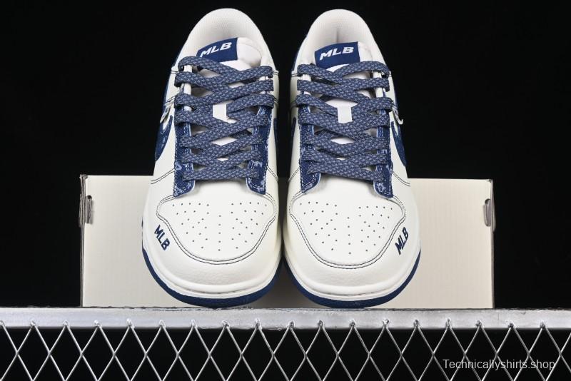 Nike SB Dunk Low MLB Collaboration - Denim Blue Swoosh Anniversary Customized Low-Top Casual Sneakers - DJ2024-044