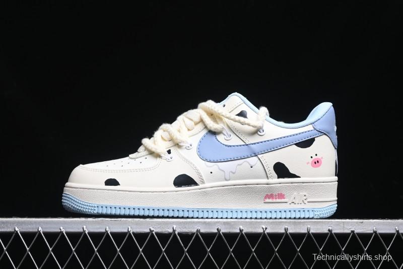 Nike Air Force 1 '07 Low Milk Pig Casual Lace-Up Sneakers - BD7701-110