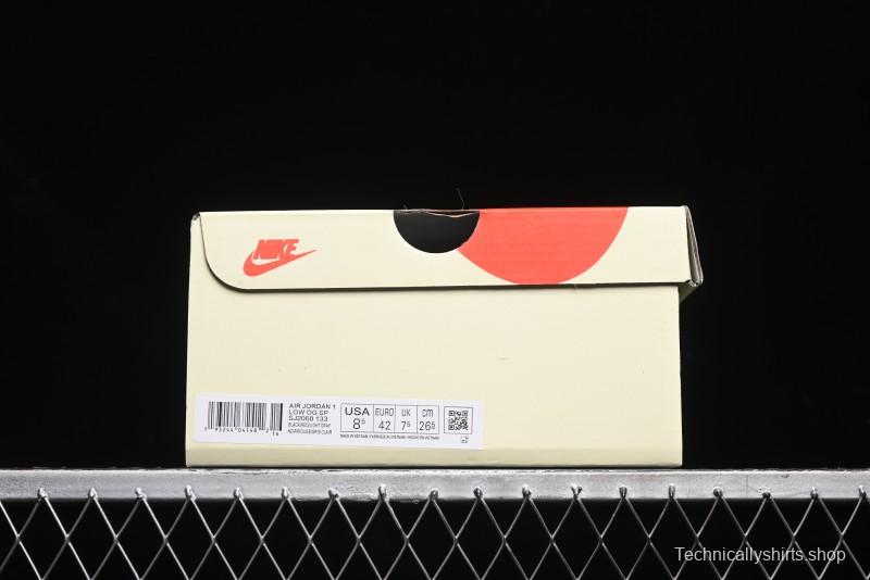 Nike Travis Scott x Fragment Design x Air Jordan 1 Low OG SP AJ1 Sneakers - SJ2068-133