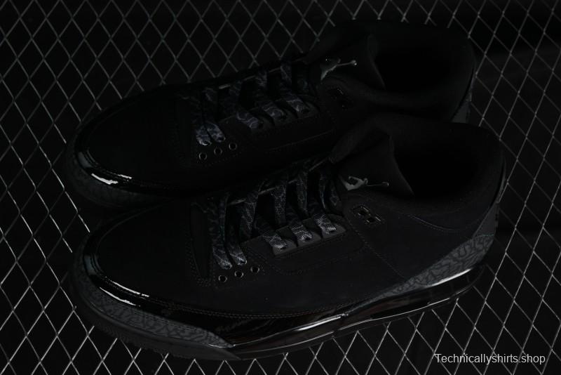 Nike Air Jordan 3 Retro Basketball Shoes Midnight Black - CT8532-001