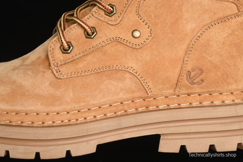 ECCO Exostrike Series Work Leather Anti-Slip Platform Boots - 63890801003