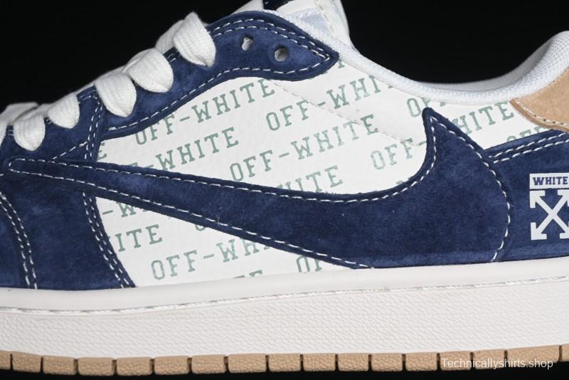 Nike Travis Scott x Fragment Design x Air Jordan 1 Low OG SP AJ1 Retro Sneakers - SJ2068-110