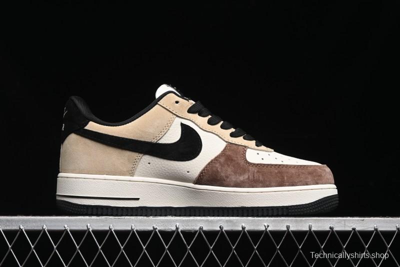 Nike Air Force 1 '07 Low The North Face x Stussy Collaboration - Black Brown Coffee Casual Sneakers - KK1988-018