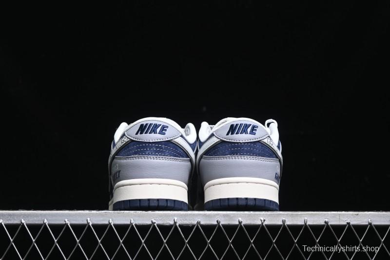 Nike SB Dunk Low Gucci Collaboration - Small Bee Pattern White Swoosh Anniversary High-End Custom Low-Top Casual Sneakers - FC1688-195