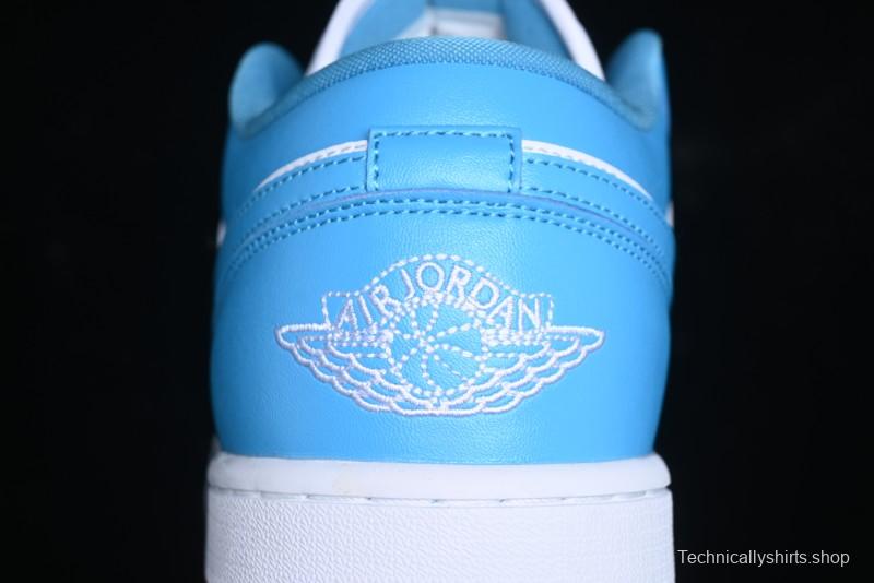 Nike Air Jordan 1 Low AJ1 White Blue Low-Top Casual Sneakers - DC0774-104