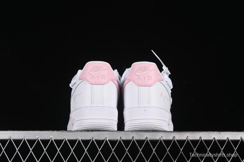 Nike Air Force 1 '07 Low Custom Spray Cherry Blossom Story Low-Top Casual Sneakers - ZH0316-052