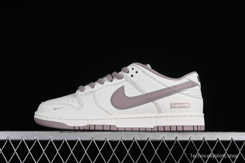 Nike Supreme SB Dunk Low Custom High-End Casual Skateboarding Shoes with Light Pink Colorway - RM2308-331