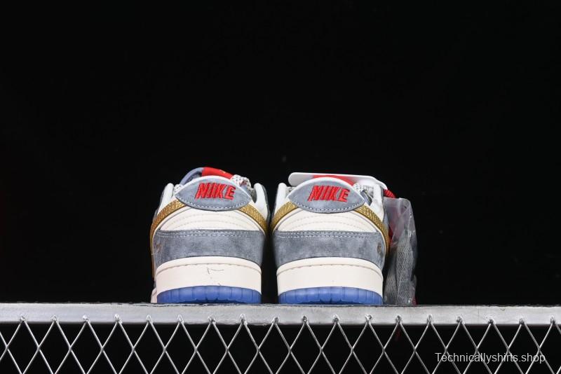 Nike SB Dunk Low Year of the Snake Limited Edition - Gold Snake Anniversary Custom Low-Top Casual Sneakers - XX3168-116