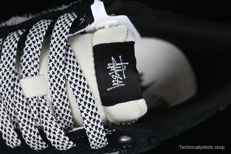 Nike Air Force 1 '07 Low Stussy Collaboration Black Grey Outsole Low-Top Casual Sneakers - SJ6698-017