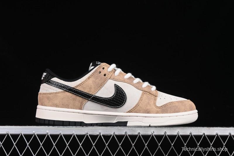 Nike SB Dunk Low Year of the Snake Wheat Black Swoosh Anniversary Custom Low-Top Casual Skate Shoes - YX5066-267