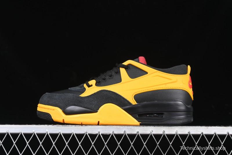 Nike Air Jordan 4 Remastered Retro Sneakers in White Green with Gum Sole - FQ7939-007