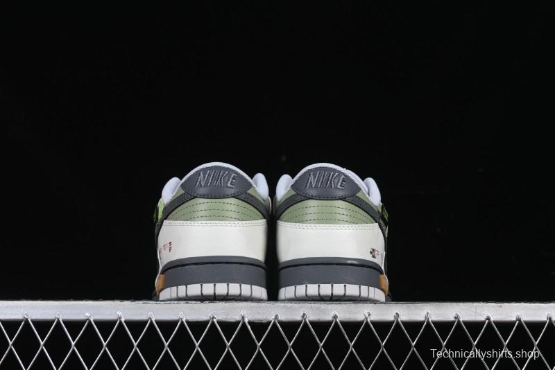 Nike Dunk Retro Low Grey Fog Panda Prank Mountain Theme Casual Sneakers - DD1391-103