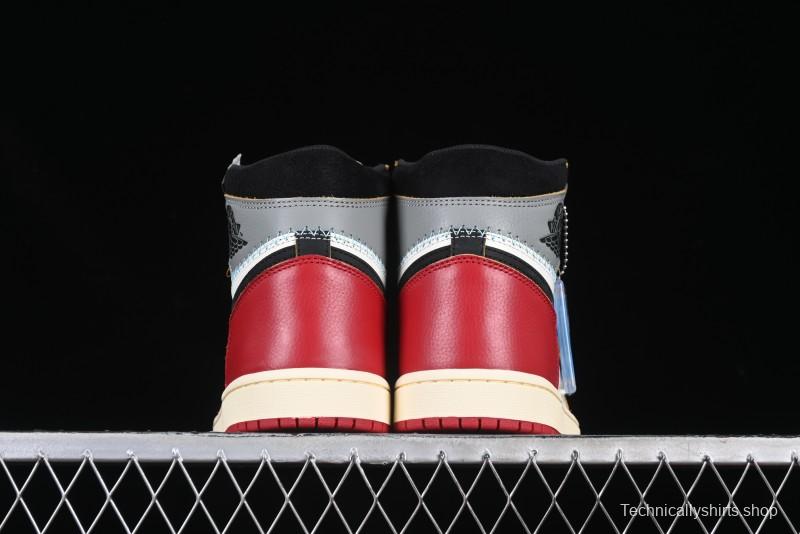 Nike Union x Air Jordan 1 Retro High Basketball Shoes Shadow Chicago - HV8563-600