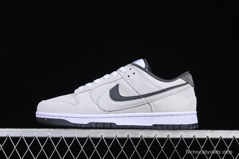 Nike Dunk Low 85 Double Swoosh White Grey SB Low Top Casual Skate Shoes - HV1800-101