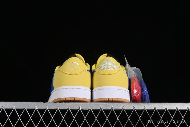 Nike Travis Scott x Air Jordan 1 Low OG Retro Sneakers with Reverse Swoosh - DZ4137-700