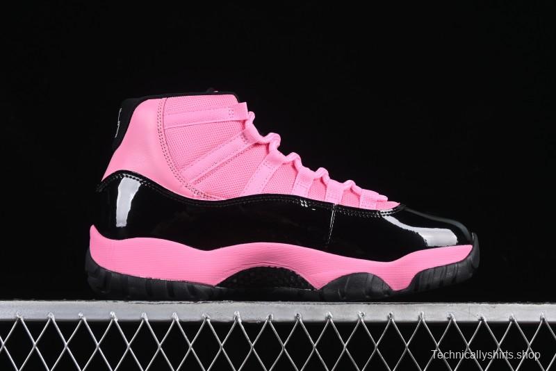 Nike Air Jordan 11 Retro High Top Basketball Shoes in Black Pink - CT8012-500