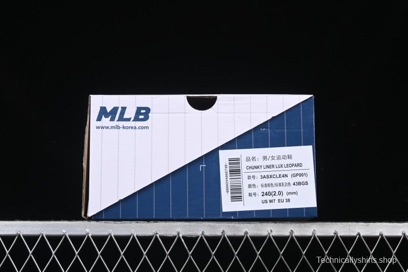 New York Yankees Chunky Liner Lux Leopard Thick Sole Casual Running Shoes - 3ASXCLE4N43BGS