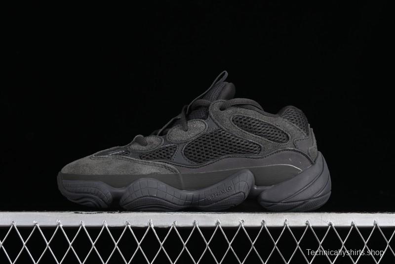 Adidas Yeezy 500 Black Casual Running Shoes - F36640