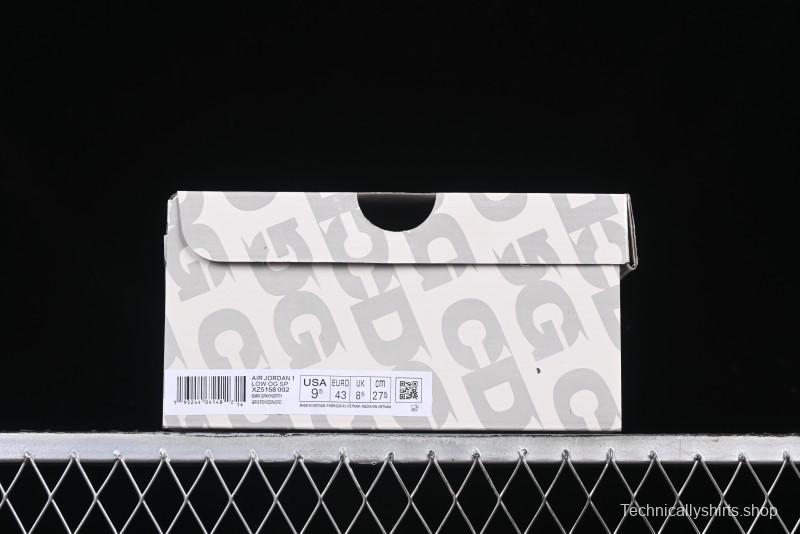 Nike Travis Scott x Fragment Design x Air Jordan 1 Low OG SP AJ1 Retro Sneakers with Unique Collaboration Details - XZ5158-002