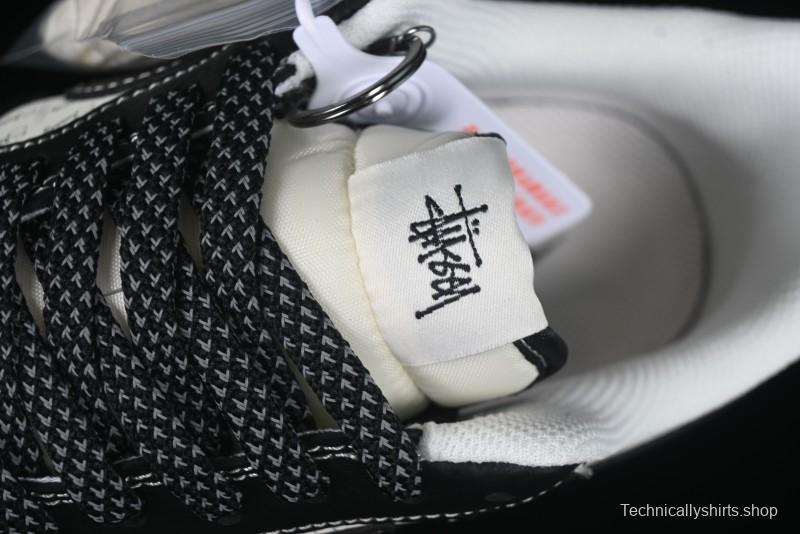 Nike Air Force 1 '07 Low Stussy Collaboration Black Leather Low-Top Casual Sneakers - HH7518-045