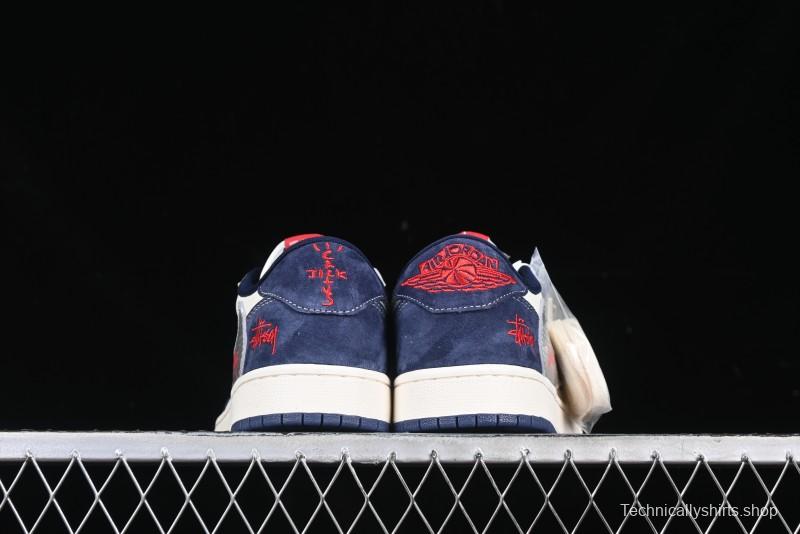 Nike Travis Scott x Fragment Design x Air Jordan 1 Low OG SP AJ1 Retro Sneakers - DM9288-008