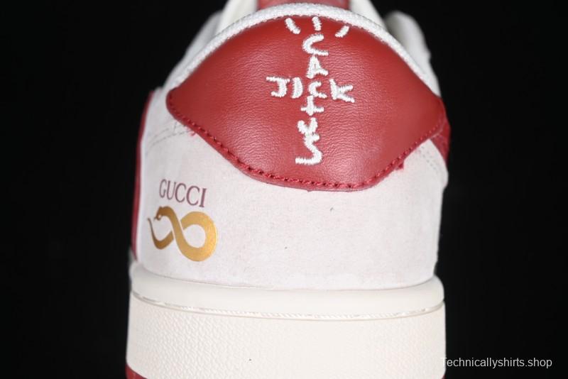 Nike Travis Scott x Fragment Design x Air Jordan 1 Low OG SP AJ1 Retro Sneakers with Reverse Swoosh - XZ6188-056