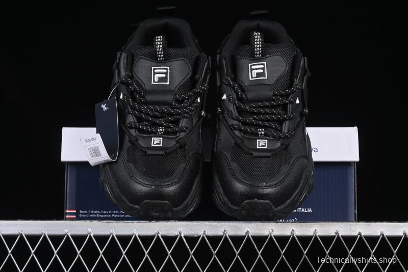 Fila Fusion Retro Mars Running Shoes with Lace-Up Design and Cushioned Sole - F12W422103FBK