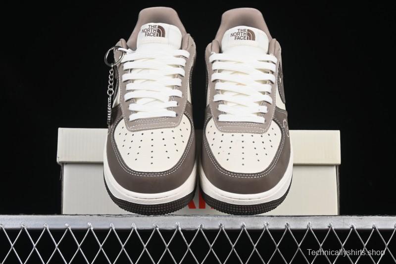 Nike Air Force 1 '07 Low The North Face Collaboration Light Brown Ghost Face Casual Sneakers - KK1988-065